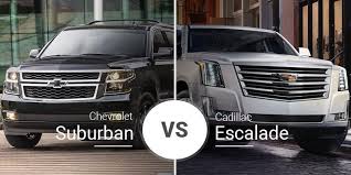 Chevy Suburban Vs Cadillac Escalade Full Size Suv Comparison