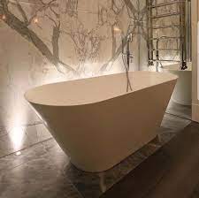 Bathroom Up Lighting Behind Freestanding Bath Bathtub Lighting Bathroom Design Wood Basement Lighting