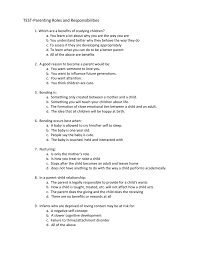 You'll find three links below: Test Parenting Roles And Responsibilities 1 Which Are A Benefits
