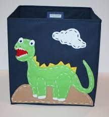 Kids Storage Bin Toy Storage Boy Room Decor Dinosaur Navy Etsy Kids Storage Bins Boy Toy Storage Boy Room