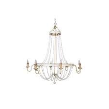 Gabby Home Corinna Champagne Silver And Antique White Eight Light Chandelier Sch 153135 Bellacor