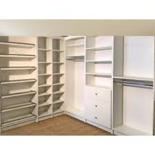 A center shelving unit anchors the kit and can be customized with three drawers (sold separately), while. Walk In Closet Closet Systems Closet Organizers The Home Depot