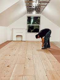 One way to change up the interior of your home is install wood flooring. Make Your Own Plank Flooring Using 1 X 12 Lumber Flooringusing Lumber Plank Diy Hardwood Floors Wood Floors Wide Plank Diy Wood Floors