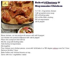 Recipe courtesy of maya kaimal. Baked Chutney And Mayonnaise Chicken Mayonnaise Chicken African Food Interesting Food Recipes