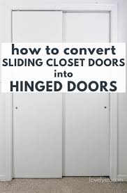 Do you have any suggestions for updating the sliding closet doors in the bedrooms? How To Transform Your Sliding Closet Doors Into Hinged Doors Lovely Etc