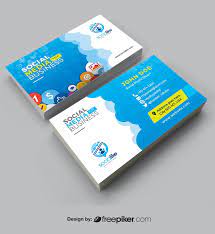 A small business or sole proprietor who has a thriving social media platform and is seeking a card that. Freepiker Social Media Business Card