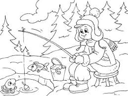Symbols of winter coloring page readers. Winter Coloring Pages Ice Fishing Coloring Pages Winter Coloring Pages Online Coloring For Kids
