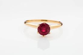 Simple Victorian Ruby Ring Solitaire 1 50ct Natural Ruby 14k Gold Ruby Engagement Ring Ruby Ring Simple 14k Gold Wedding Ring