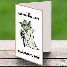J'imagine que tu penses la même chose et c'est pourquoi. Drole Peres Jour Carte Yoda Meilleur Papa Vous Aime Je Ne Star Wars Anniversaire Noel