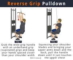 Besides, now the elbows are close to your sides making it easier for the lower lats to be worked on. Reverse Grip Pulldown How To Do Benefits Muscles Worked