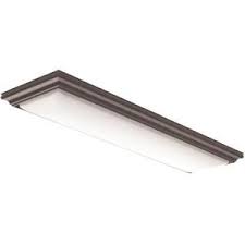 Lithonia Lighting Saturn 4 Ft Bronze Led Linear Flush Mount Fmfl 30840 Satl Bz The Home Depot Kitchen Led Lighting Kitchen Ceiling Lights Ceiling Lights