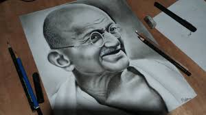 This theme allows the participants to draw and paint on a wide range of subjects related to the life and philosophy of. How To Draw Mahatma Gandhi Charcoal Painting Youtube