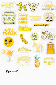 Aesthetic Baddie Printable Cute Stickers Black And White Gfebus Yellow Theme Template Iphone Case Stickers Tumblr Stickers Aesthetic Stickers