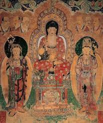 amitabna buddha wall painting in geungnakjeon hall of muwisa พระพ ทธเจ า จ ตรกรรม ภาพน ง