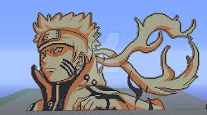 Naruto Bijuu Mode Minecraft Pixel Art Minecraft Pixel Art Pixel Art Art