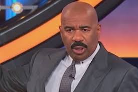 Family Feud's Steve Harvey throws cards and runs away in shock after  contestants give raunchy answers to host's question