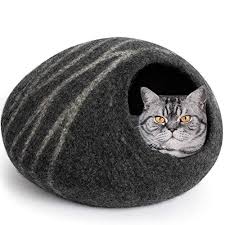 Designers from around the world are coming up with beautiful and designer cat beds not only ensure a comfortable environment for your kitty but also integrate seamlessly into a modern home. Meowfia Premium Felt Cat Bed Cave Medium Handmade 100 Merino Wool Bed For Cats And Kittens Buy Online In Canada At Canada Desertcart Com Productid 54953433