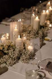 20 Budget Friendly Baby S Breath Wedding Centerpieces Candle Wedding Centerpieces Wedding Centerpieces Wedding Table Centerpieces