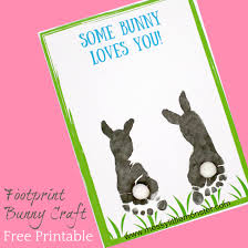 ← free easter basket shape. Footprint Bunny Craft Free Printable Keepsake Card Messy Little Monster