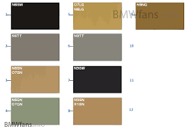 sample chart upholstery colors leather bmw 5 e39 525i