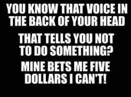 The Voice In Back Of Your Head Is A Custom Made Funny Top Quality Sarc Memes Sarcastic Funny Memes Sarcastic Funny Jokes To Tell
