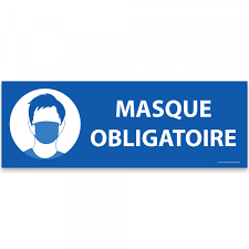 Panneau D Obligation Masque Obligatoire Bleu Masque Autocollant Vinyle