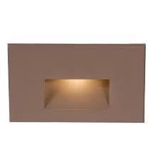 Lamps Com Wac Lighting Wl Led100 Am Bz Ledme Bronze Amber 120 Volt Outdoor Step And Wall Light