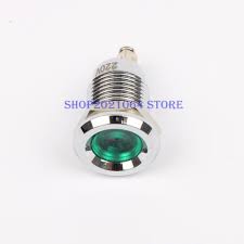 Led Metal Indicator Light Concave 12mm Waterproof Signal Lamp Light 3v 6v 12v 24v 220v Screw Connect Red Yellow Blue 12m Lead Metal Indicator Lights Lamp Light
