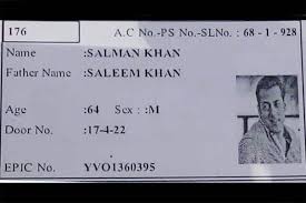If there is text over top of it which you replaced, make it invisible by going to the layers tab on the right hand corner, and clicking the eyeball next to the specific text layer. Is Salman Khan S Real Age 64 And Not 51 A Picture Of His Fake Voter Id Card Goes Viral India Com