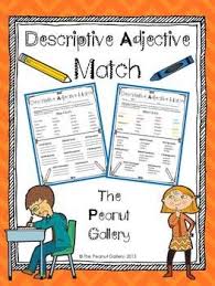 Descriptive Adjective Match Free Teaching Teaching Writing Dictionary Skills