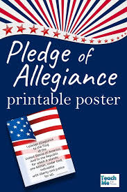 People pledge allegiance to the flag of the united states to show devotion and respect for their country. Pledge Of Allegiance Printable Teach Me I M Yours