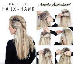 The Half Up Shield Maiden Faux Hawk Prepare For Battle Viking Hair Long Hair Styles Hair Styles