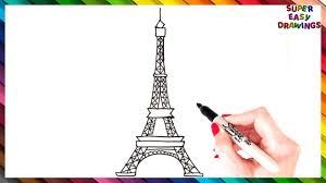 How To Draw The Eiffel Tower Step By Step Eiffel Tower Drawing Easy Eiffel Tower Drawing Easy Easy Drawings Eiffel Tower Drawing