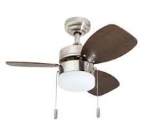 Honeywell Ocean Breeze 30-InchBrushed Nickel Small 3 Blade LED Ceiling Fan  with Light