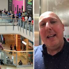 These shoppers were stuck in a lift for over an hour so they made a video