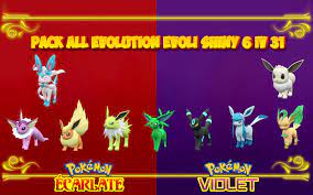 Pokemon Ecarlate / Pokemon Violet : Pack 8 evolutions evoli shiny 6 IV 31  strat | eBay