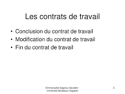 Le salarié fournit donc une prestation de travail. Ppt Les Contrats De Travail Powerpoint Presentation Free Download Id 3711116