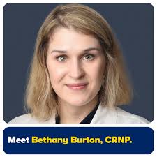 Join us in welcoming nurse practitioner Bethany Burton to MedStar Health  Primary Care at North Parkville Health Center! Bethany is a certified  adult-gerontology nurse practitioner specializing in adult and geriatric  health, anxiety