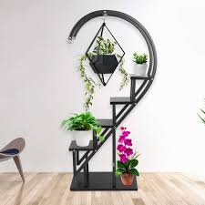 Riesenauswahl an produkten für zuhause. Tiered Plant Stand Plant Pot Holder Multi Layer Indoor Metal Hanging Plant Stand Ladder Flower Pot Rack Creative Half Heart Shape Potted Plant Shelf Balcony Display Stand Black Buy Online In Morocco At