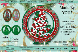 Download Layered Christmas Card Svg Tree Baubles 3d Fun Cutting Files 1082265 Cut Files Design Bundles SVG, PNG, EPS, DXF File