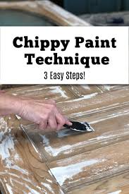 Try This Chippy Paint Technique On Your Next Makeover Chippy Paint Technique Furniture Painting Techniques Chippy Paint