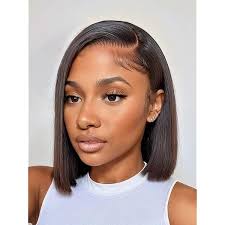 Amazon.com : EINbeauty 9x6 HD Lace Glueless Wigs Human Hair Pre Plucked Pre  Cut Bob Wig Human Hair Glueless Wigs Human Hair 200% Density Short Straight  Bob Wigs for Black Women (14Inch,33#) :