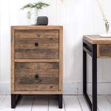 Features include made from 100% pine wood, accented with clovas or large nail heads on the top and bottom edge molding of the file cabinet. Malmo Reclaimed Timber Two Drawer Filing Cabinet