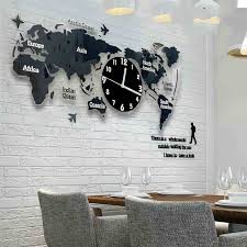 Traditional models are interpreted and executed in modern materials. World Map Wall Clock For Home Decor Quartz Living Room Clock Modern Acrylic Wall Clock Mute Large Decorative Buy 3d Wall Clock Wall Clock Decor Wall Clocks Home Decoration Product On Alibaba Com