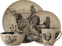 4.9 out of 5 stars 15. Amazon Com Pfaltzgraff Homespun Rooster 16 Piece Dinnerware Set Service For 4 Dinnerware Sets