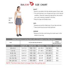 Baleaf Womens Cycling Skort With 3d Padded Liner Bike Shorts Side Pockets Upf50