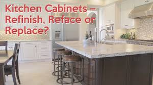 If you were to replace a whole set of kitchen wall cabinets, you'd be looking at a major renovation and a major bill to match it. Kitchen Cabinets Refinish Reface Or Replace Youtube