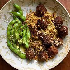 Our Yves Veggie Cuisine Veggie Meatballs Aren T Just Good Over Spaghetti Catladymccoy Prepares Them With Quinoa And Edamame Veggie Meatballs Veggies Cuisine