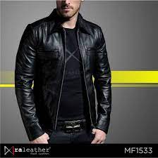 Pin Di Jaket Kulit Pria Leather Jacket