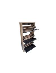 Aujourd'hui trend corner vous propose 3 modèles de meubles à chaussures : Meuble Range Chaussures Effet Chene Tiroirs Metal Noir Mat Paris